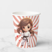 ガールズ空手武術アーツバースデーパーティー 紙コップ (裏面)