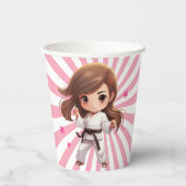 ガールズ空手武術アーツバースデーパーティー 紙コップ (裏面)