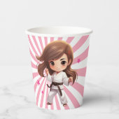 ガールズ空手武術アーツバースデーパーティー 紙コップ (正面)