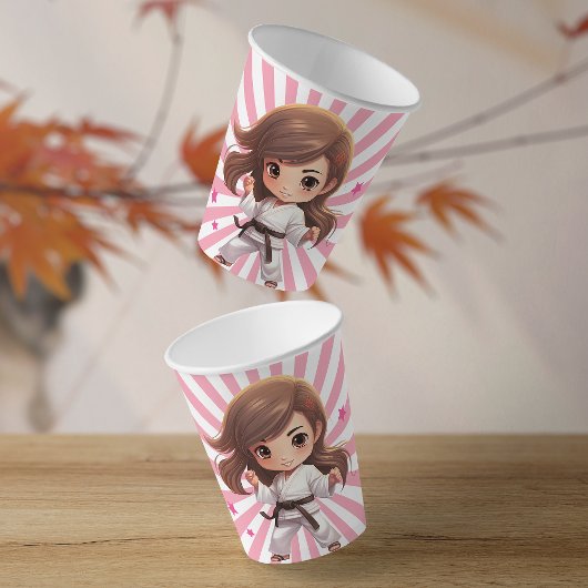 ガールズ空手武術アーツバースデーパーティー 紙コップ