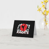 ガールズ空手 – Patriotic Japan 日本のテーマ カード (黄色い花)