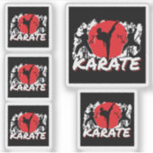 ガールズ空手 – Patriotic Japan 日本のテーマ シール (正面)