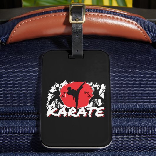 ガールズ空手 – Patriotic Japan 日本のテーマ ラゲッジタグ (正面インサイチュ2)