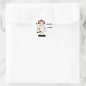 ガールズ蔵書票シール ラウンドシール (バッグ)