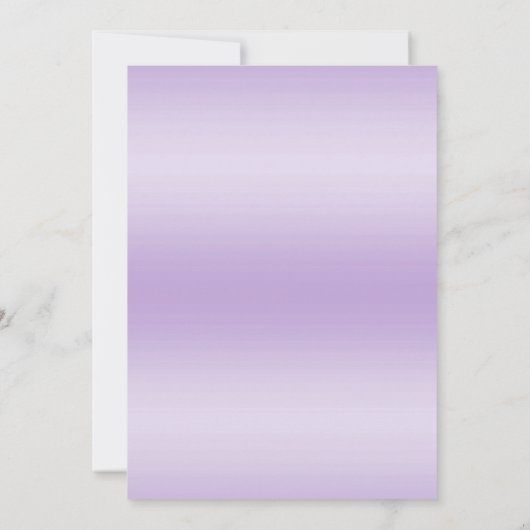 ガールズ薄紫スティレットキンセアニラバースデーパーティー 招待状 (裏面)