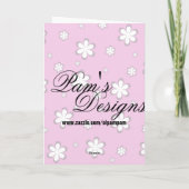 ガールズ誕生日カード – 蝶と花 カード (裏面)