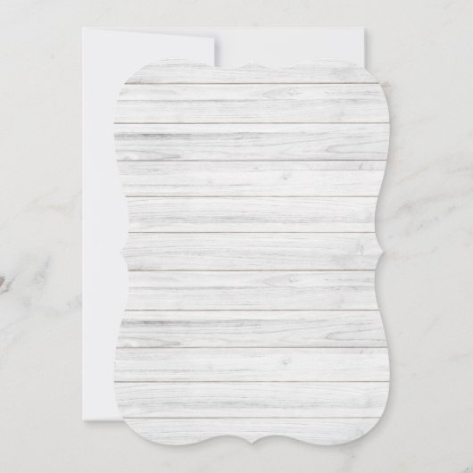 ガールズ誕生日シャビーバラコテージ素朴ウッド 招待状 (裏面)