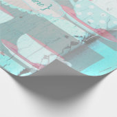 ガールズ誕生日ティーパーティーシャビーシックパーソナライズされた ラッピングペーパー (角)