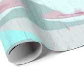 ガールズ誕生日ティーパーティーシャビーシックパーソナライズされた ラッピングペーパー (ロールコーナー)