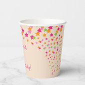 ガールズ誕生日トゥインクルトゥインクルリトルスター 紙コップ (裏面)