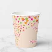 ガールズ誕生日トゥインクルトゥインクルリトルスター 紙コップ (正面)