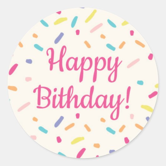 ガールズ誕生日ドーナツパーティー – ステッカー2 ラウンドシール (正面)