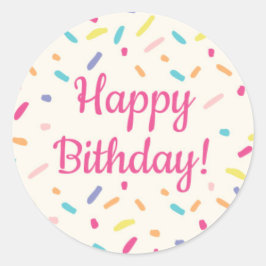 ガールズ誕生日ドーナツパーティー – ステッカー2 ラウンドシール