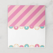 ガールズ誕生日ドーナツパーティー – テントカード プレイスカード (外部開封)