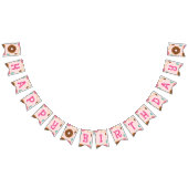 ガールズ誕生日ドーナツパーティー-パーティー国旗のバンティング バンティングフラッグ (全)