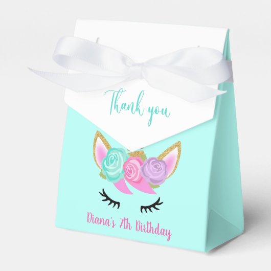 ガールズ誕生日ユニコーン フェイバーボックス (正面サイド)