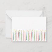 ガールズ誕生日ラベル ノートカード (裏面)