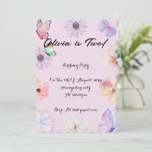 ガールズ誕生日招待状 招待状 (スタンド正面)