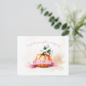 ガールズ誕生日用かぼちゃポストカード ポストカード (スタンド正面)