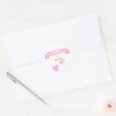 ガールズ誕生祝い ラウンドシール (封筒)