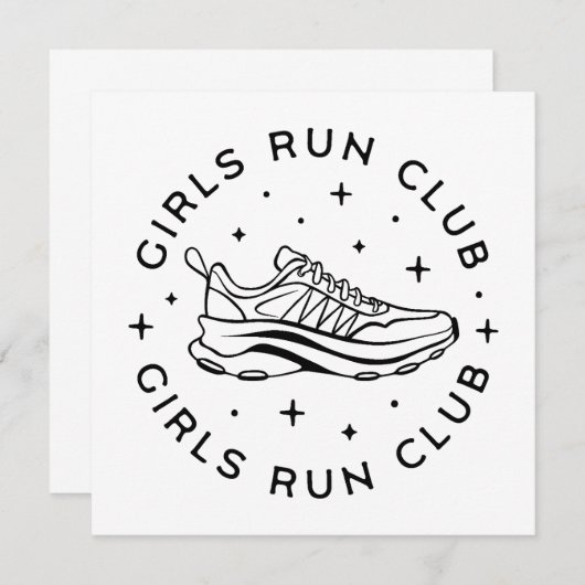ガールズ走クラブ 招待状 (正面/裏面)