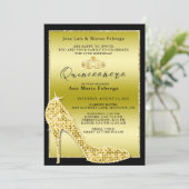 ガールズ金ゴールドスティレットキンセアニラバースデーパーティー 招待状 (スタンド正面)