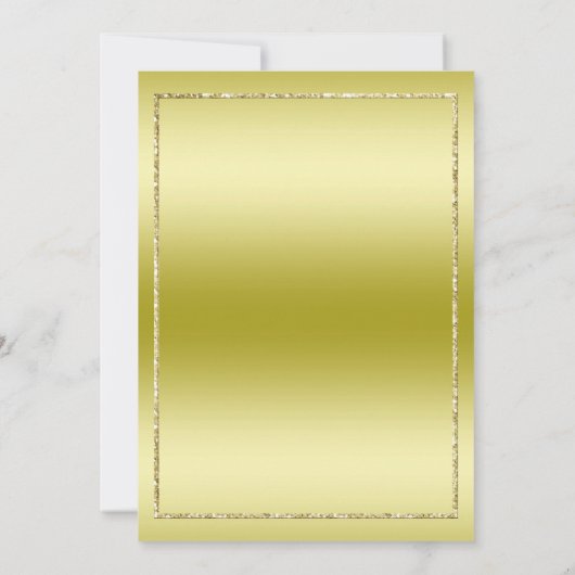 ガールズ金ゴールドスティレットキンセアニラバースデーパーティー 招待状 (裏面)