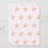 ガールズ金ゴールドフェアリーティアラ誕生日パーティーの招待 招待状 (裏面)