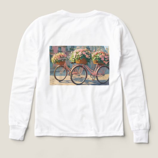 ガールズ長袖ティー。 (デザイン背面)