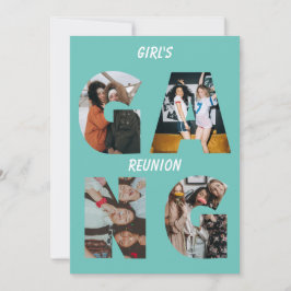 ガールズ集団懇親会パーティー4画像フォト招待状 招待状