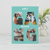 ガールズ集団懇親会パーティー4画像フォト招待状 招待状 (スタンド正面)