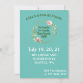 ガールズ集団懇親会パーティー4画像フォト招待状 招待状 (裏面)