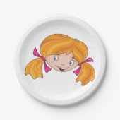 ガールズ顔 ペーパープレート (正面)