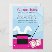 ガールズ魔法ショーバースデーパーティ招待状 招待状 (正面)