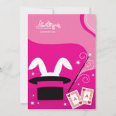 ガールズ魔法ショーバースデーパーティ招待状 招待状 (裏面)