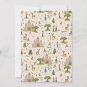 ガールズ魔法フェアユタレプリンセス子供の誕生日 招待状 (裏面)