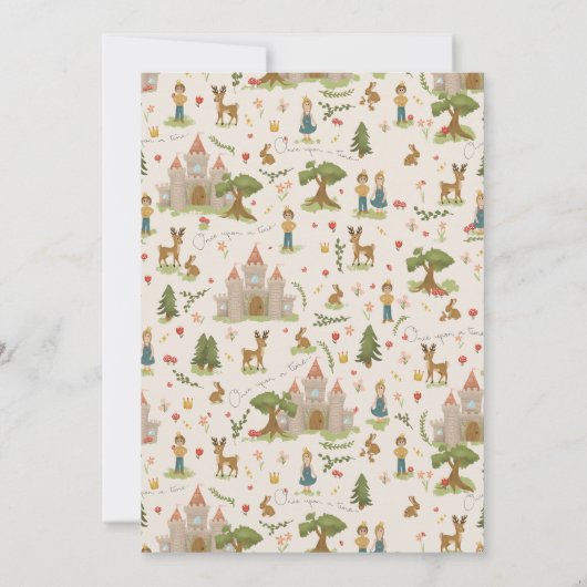 ガールズ魔法フェアユタレプリンセス子供の誕生日 招待状 (裏面)