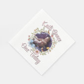 ガールズ1歳の誕生日春バタフライナプキンス スタンダードランチョンナプキン (角)