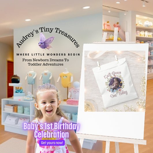 ガールズ1歳の誕生日春バタフライバッグ フェイバーバッグ