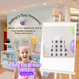 ガールズ1歳の誕生日春蝶 ラッピングペーパー