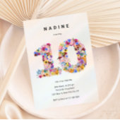 ガールズ10th誕生日10th誕生日フローラガーデン 招待状