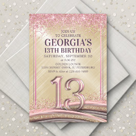 ガールズ13th誕生日招待状 招待状