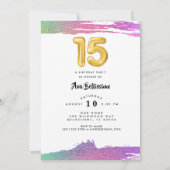 ガールズ15thバルーンフォトバースデーパーティー 招待状 (裏面)