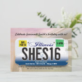 ガールズ16誕生日イリノイライセンス招待状 招待状 (スタンド正面)