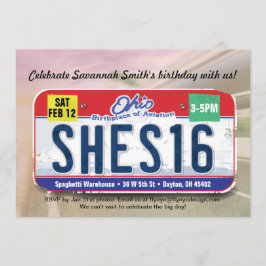 ガールズ16誕生日オハイオライセンス招待状 招待状
