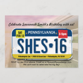ガールズ16誕生日ペンシルバニア招待状 招待状