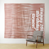 ガールズ16th誕生日バラ金ゴールドフェイクティンセルバック タペストリー (インサイチュ(横))