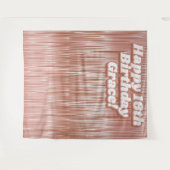 ガールズ16th誕生日バラ金ゴールドフェイクティンセルバック タペストリー (正面(横))