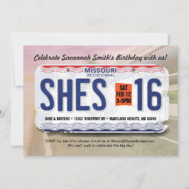 ガールズ16th誕生日ミズーリ招待状 招待状