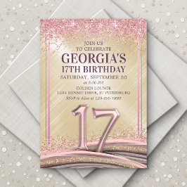 ガールズ17th誕生日招待状 招待状